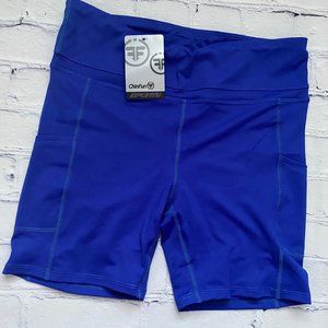 ChinFun Yoga Shorts for Women-Royal Blue